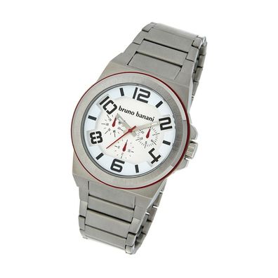 Bruno Banani Metall Herren Uhr BR 21123 Armbanduhr grau Fashion Analog UBR21123