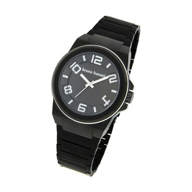 Bruno Banani Metall Herren Uhr BR 21127 Armband-Uhr schwarz Analog UBR21127