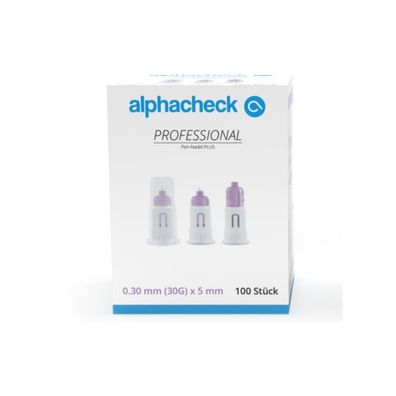 Alphacheck professional Pen-Nadeln PLUS 30 G x 5 mm | Packung (100 Stück)