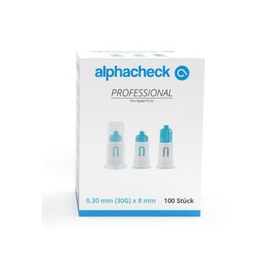 Alphacheck professional Pen-Nadeln PLUS 30 G x 8 mm| Packung (100 Stück)