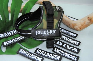 Julius-K9 Powergeschirr Gr. Mini TARN + 10 Logos GRATIS Collie Beagle Dackel Pudel