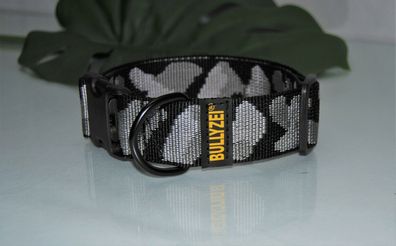 Halsband 40mm Schneetarn M-L Französische Bulldogge Pitbull Boxer Malinois (P)