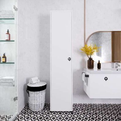 Badezimmerschrank Weiß Farbe Modern Luxus Rechteckig Badschrank Badezimmer