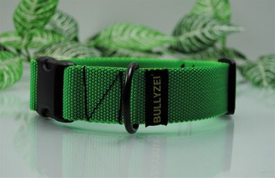 Extra BREIT - LEICHT Halsband 40mm Neon-Grün M-L Collie Malinois Bulldogge