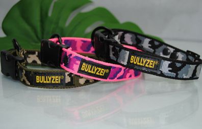 Halsband 25mm Tarn Pink Pitbull Boxer Malinois Husky Retriever Collie Setter