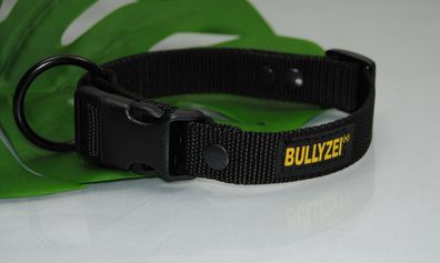 Halsband 25mm Schwarz Französische Bulldogge Collie Boxer Malinois Retriever