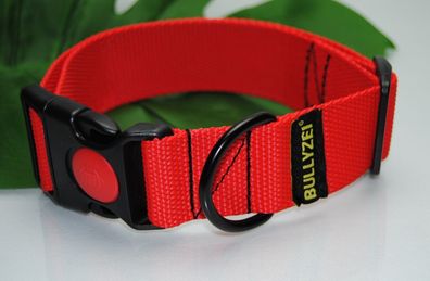 Halsband 40mm breit Gr. M-L ROT Security-Lock, Bulldogge Retriever Boxer Collie
