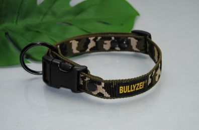 Halsband 25mm tarn camouflage Collie Beagle Schäferhund Husky Retriever Boxer