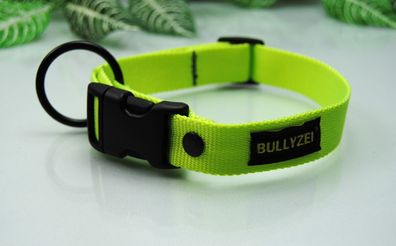 Halsband Schlauchgurt 25mm Neon-Gelb Bulldogge Boxer Retriever Schäferhund