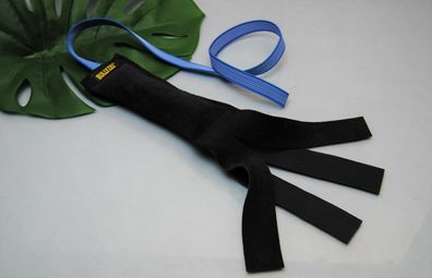 Beißwurst Leder Fransen 40 x 5 cm, 75cm Band Welpenspielzeug Hundespielzeug