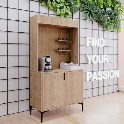 Esszimmer Anrichte Sideboard Braun Farbe Modern Design Kaffeeschrank