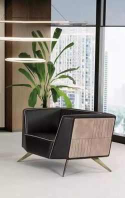 Luxus Schwarz Sessel Arbeitszimmer Sitz Modern Designer Büro Möbel