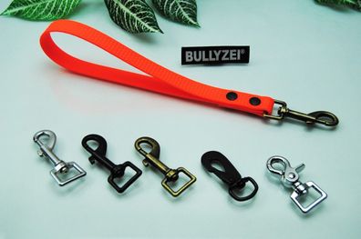 Bullyzei Gummi Kurzführer 35cm x 20mm NEON-Orange PVC Retriever Boxer Suchhund