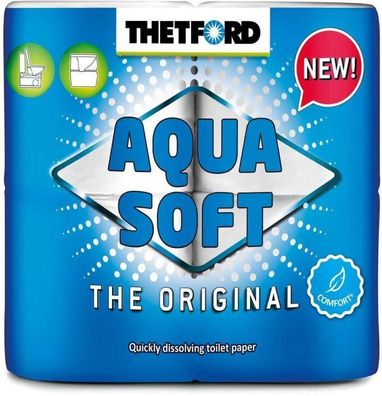 Thetford Aqua Soft Toilettenpapier WC Papier Campingtoilette 4 Rollen