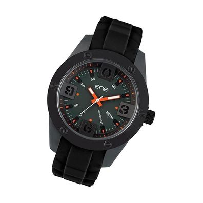 eneWatch Silikon Herren Uhr E72548 Armbanduhr schwarz Fashion Modell 107 UE72548
