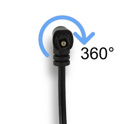 Toslink Kabel 2x abgewinkelt und 360° drehbar Optisches Digital Audio ...