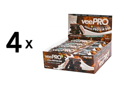 4 x ProFuel veePro Bar (12x74g) Double Chocolate Brownie