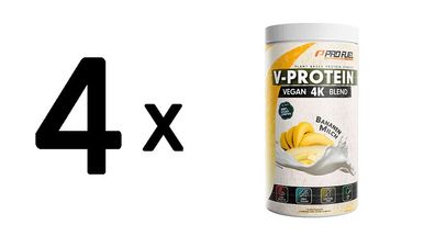 4 x ProFuel V-Protein 4K Blend (750g) Banana Milk