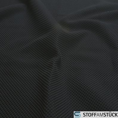 Stoff Polyester Polster Fleece schwarz 3D Optik farbecht strapzierfähig Wabe