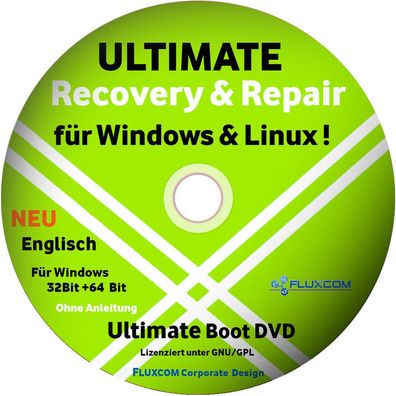 Ultimate Boot & Repair CD DVD für Windows 11 10 8 7 Vista XP recovery PC Reparatur