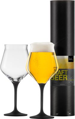 EISCH 2 Craft Beer Kelch 203/12 BLACK in Geschenkröhre CRAFT BEER Experts 30020312