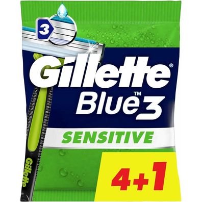 Gillette Blue 3 Sensitive Cuchilla Afeitar Desechables 5 U
