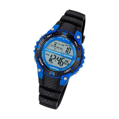 Calypso Kunststoff PUR Unisex Uhr K5684/5 Armbanduhr schwarz Digital UK5684/5