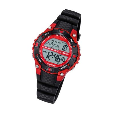 Calypso Kunststoff PUR Unisex Uhr K5684/6 Armbanduhr schwarz Digital UK5684/6