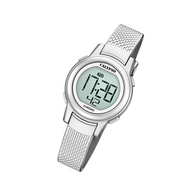 Calypso Kunststoff PU Kinder Uhr K5736/1 Armbanduhr silber Junior UK5736/1
