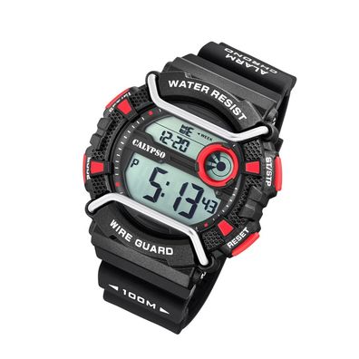 Calypso Kunststoff PU Herren Uhr K5764/6 Armbanduhr schwarz Digital UK5764/6