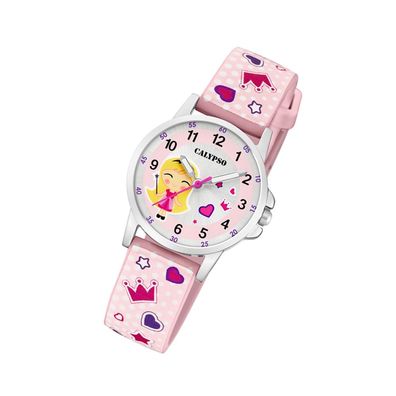Calypso Kunststoff PU Kinder Uhr K5776/2 Fashion Armbanduhr rosa Junior UK5776/2