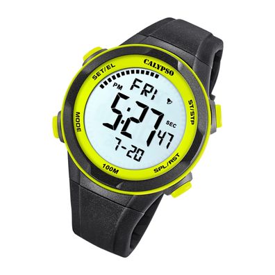Calypso Kunststoff Herren Jugend Uhr K5780/1 Digital Armbanduhr schwarz UK5780/1