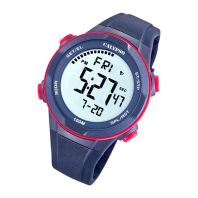Calypso Kunststoff Herren Jugend Uhr K5780/4 Digital Armbanduhr blau UK5780/4