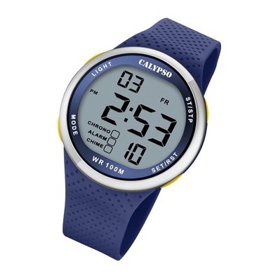 Calypso Kunststoff Herren Jugend Uhr K5785/3 Digital Armbanduhr blau UK5785/3
