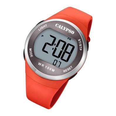 Calypso Kunststoff Damen Jugend Uhr K5786/2 Digital Armbanduhr orange UK5786/2