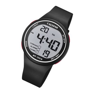 Calypso Kunststoff Herren Uhr K5795/1 Digital Sport Armbanduhr schwarz UK5795/1