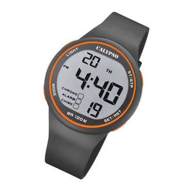 Calypso Kunststoff Herren Uhr K5795/4 Digital Sport Armbanduhr grau UK5795/4