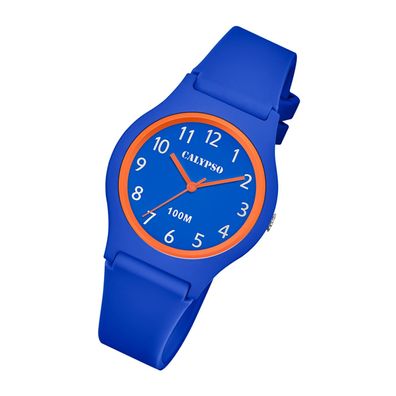 Calypso Kunststoff Jugend Uhr K5798/3 Analog Casual Armbanduhr blau UK5798/3