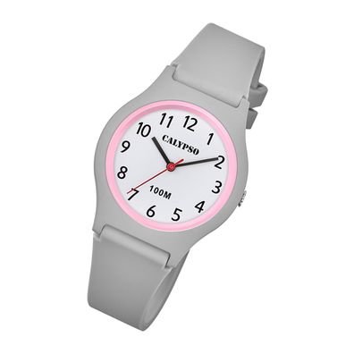 Calypso Kunststoff Jugend Uhr K5798/5 Analog Casual Armbanduhr grau UK5798/5
