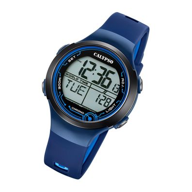 Calypso Kunststoff Unisex Uhr K5799/5 Digital Armbanduhr dunkelblau UK5799/5