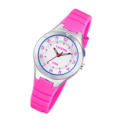Calypso Kunststoff Jugend Uhr K5800/2 Analog Casual Armbanduhr rosa UK5800/2