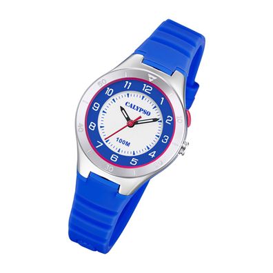 Calypso Kunststoff Jugend Uhr K5800/3 Analog Casual Armbanduhr blau UK5800/3
