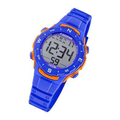 Calypso Kunststoff Unisex Uhr K5801/3 Digital Sport Armbanduhr blau UK5801/3