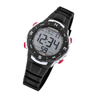 Calypso Kunststoff Unisex Uhr K5801/6 Digital Sport Armbanduhr schwarz UK5801/6