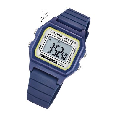 Calypso Kunststoff Herren Uhr K5805/3 Digital Armbanduhr dunkelblau UK5805/3