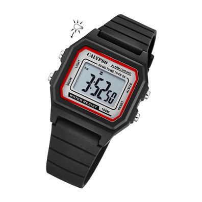 Calypso Kunststoff Herren Uhr K5805/4 Digital Sport Armbanduhr schwarz UK5805/4