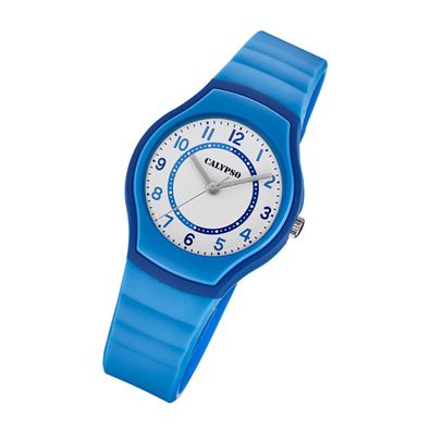 Calypso Kunststoff Jugend Uhr K5806/6 Analog Fashion Armbanduhr blau UK5806/6