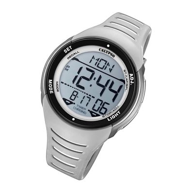 Calypso Kunststoff Herren Uhr K5807/1 Digital Armbanduhr grau weiß UK5807/1