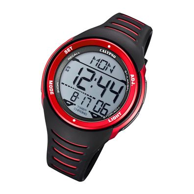 Calypso Kunststoff Herren Uhr K5807/3 Digital Armbanduhr schwarz rot UK5807/3