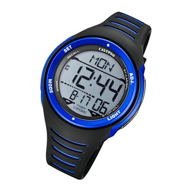 Calypso Kunststoff Herren Uhr K5807/4 Digital Armbanduhr schwarz blau UK5807/4